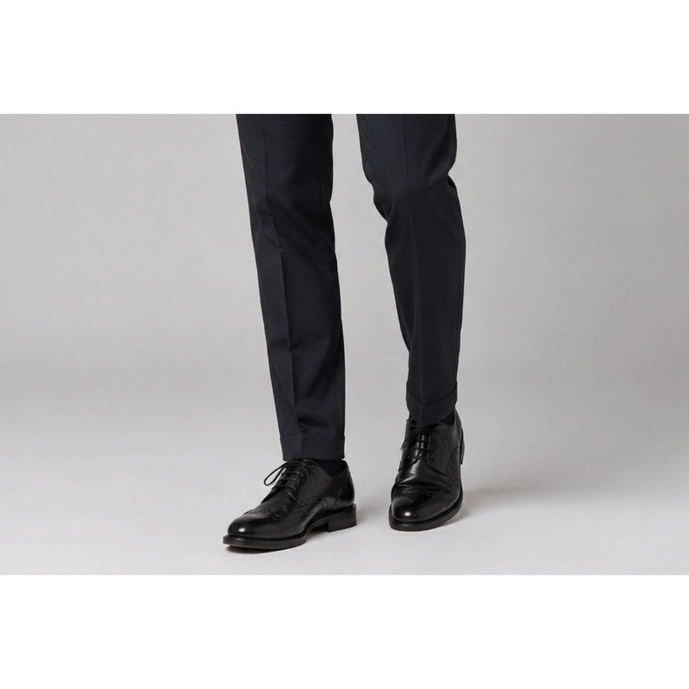 Nunn Bush Wing Tip‎ Oxford Dress Shoes Men 8.5M Black Leather Comfort Gel